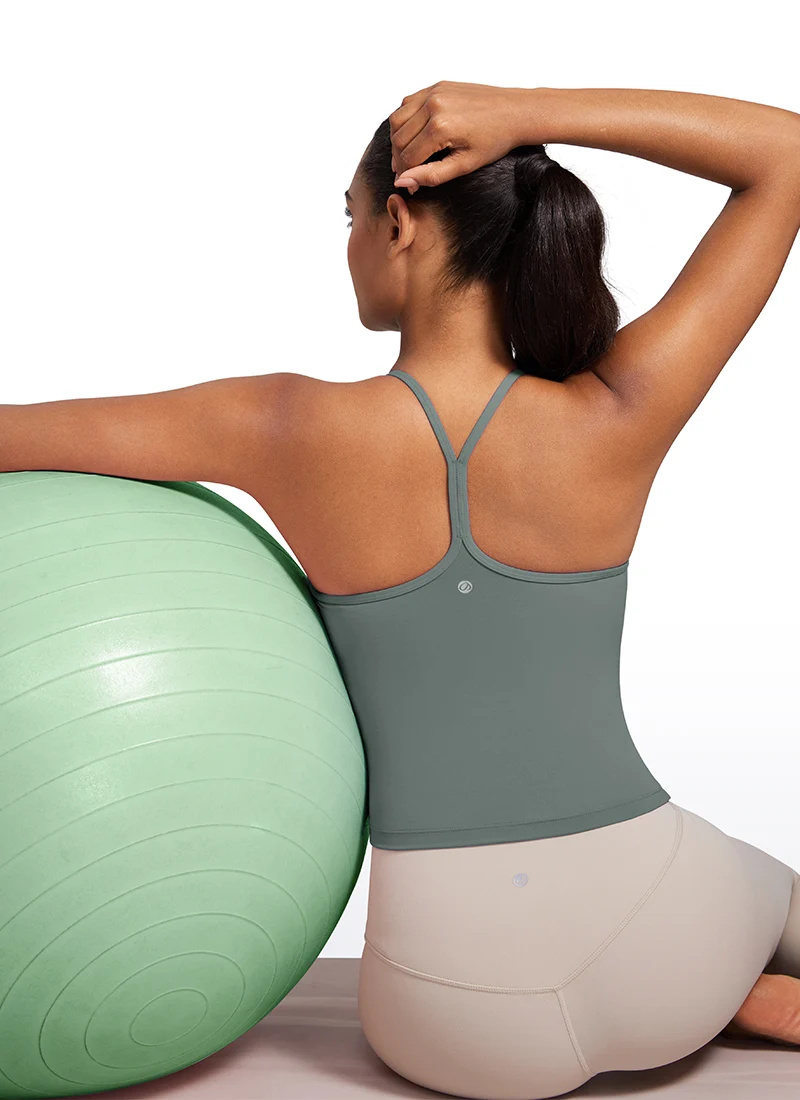 Butterluxe Built in Bra Halter Y Back Tank