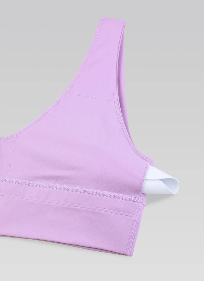 Butterluxe Deep V Neck Longline Sports Bra