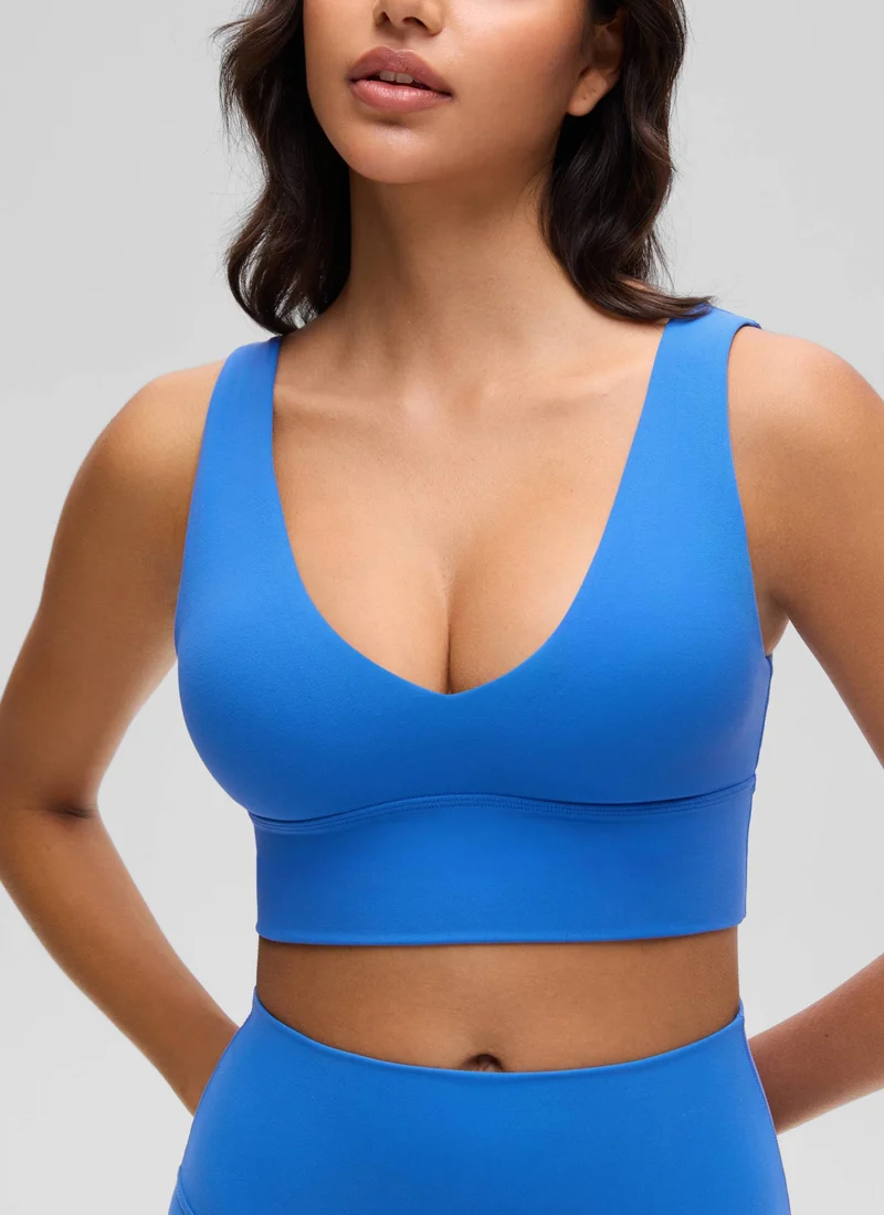 Butterluxe Deep V Neck Longline Sports Bra
