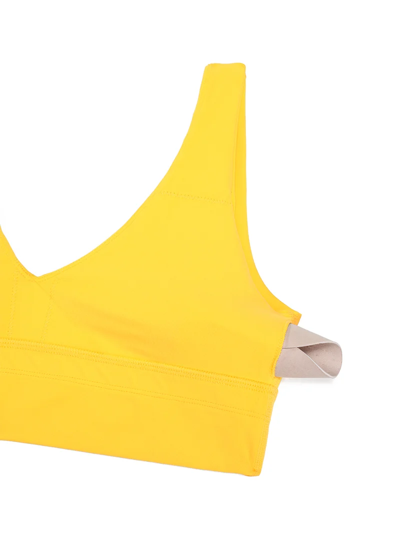 Butterluxe Deep V Neck Longline Sports Bra