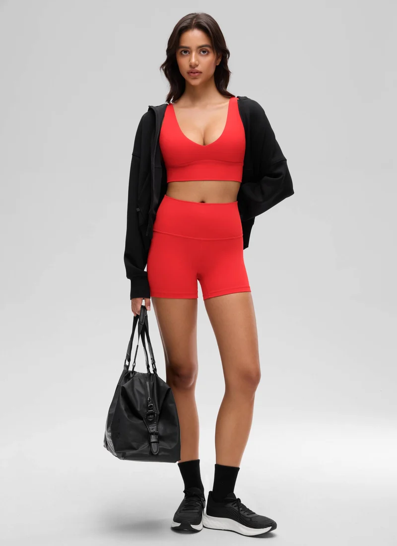 Butterluxe Deep V Neck Longline Sports Bra