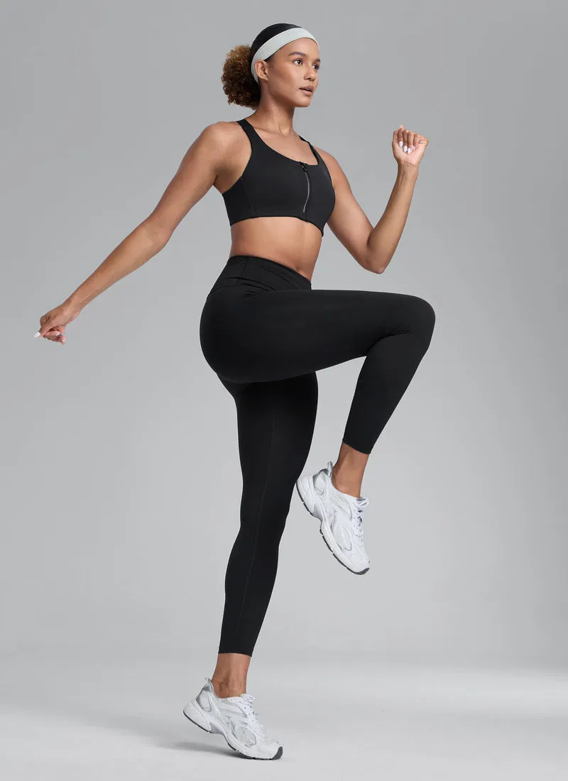 Zip Front High Impact Sports Bra