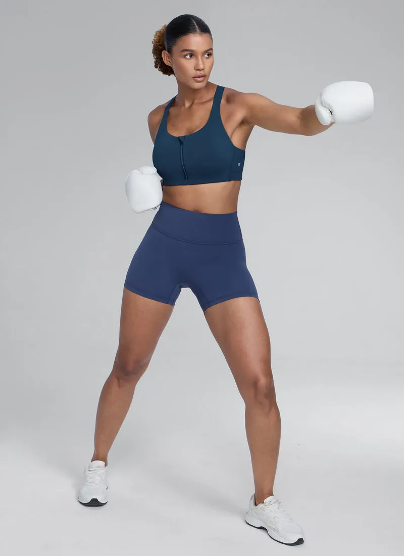 Zip Front High Impact Sports Bra