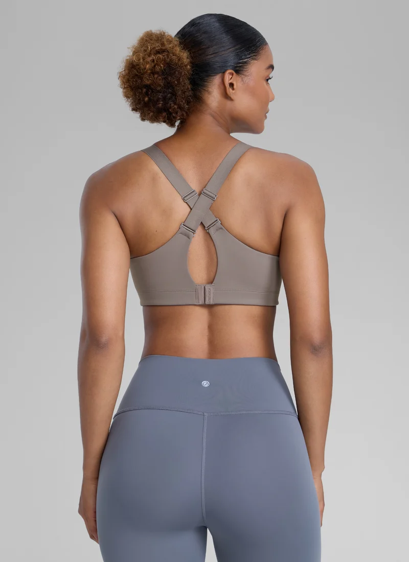 Zip Front High Impact Sports Bra