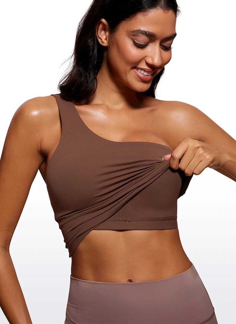 Butterluxe Built in Bra One Shoulder Tank