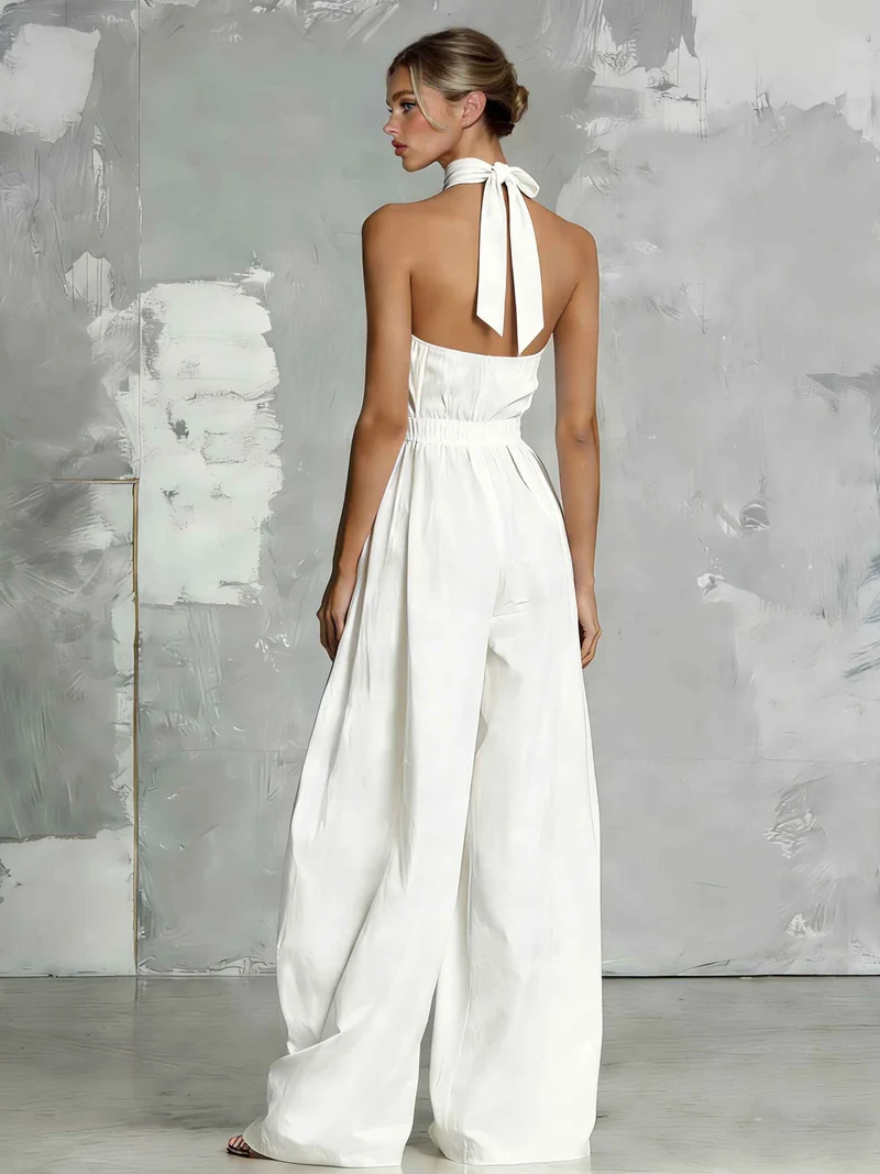 Bohemian Style Backless Jumpsuit