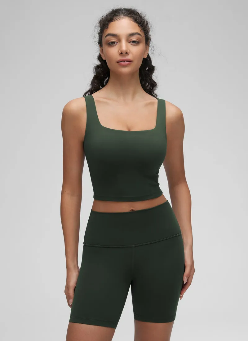 Butterluxe Square Neck Built in Bra Tank