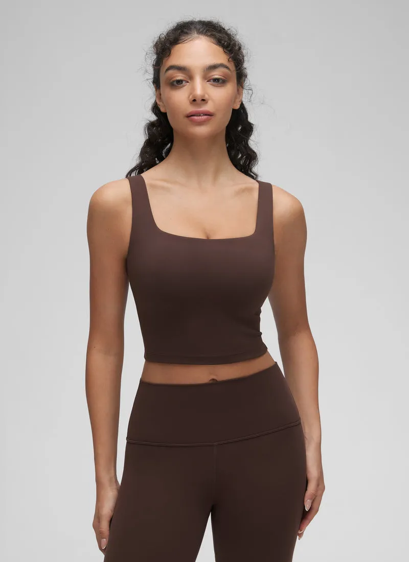 Butterluxe Square Neck Built in Bra Tank