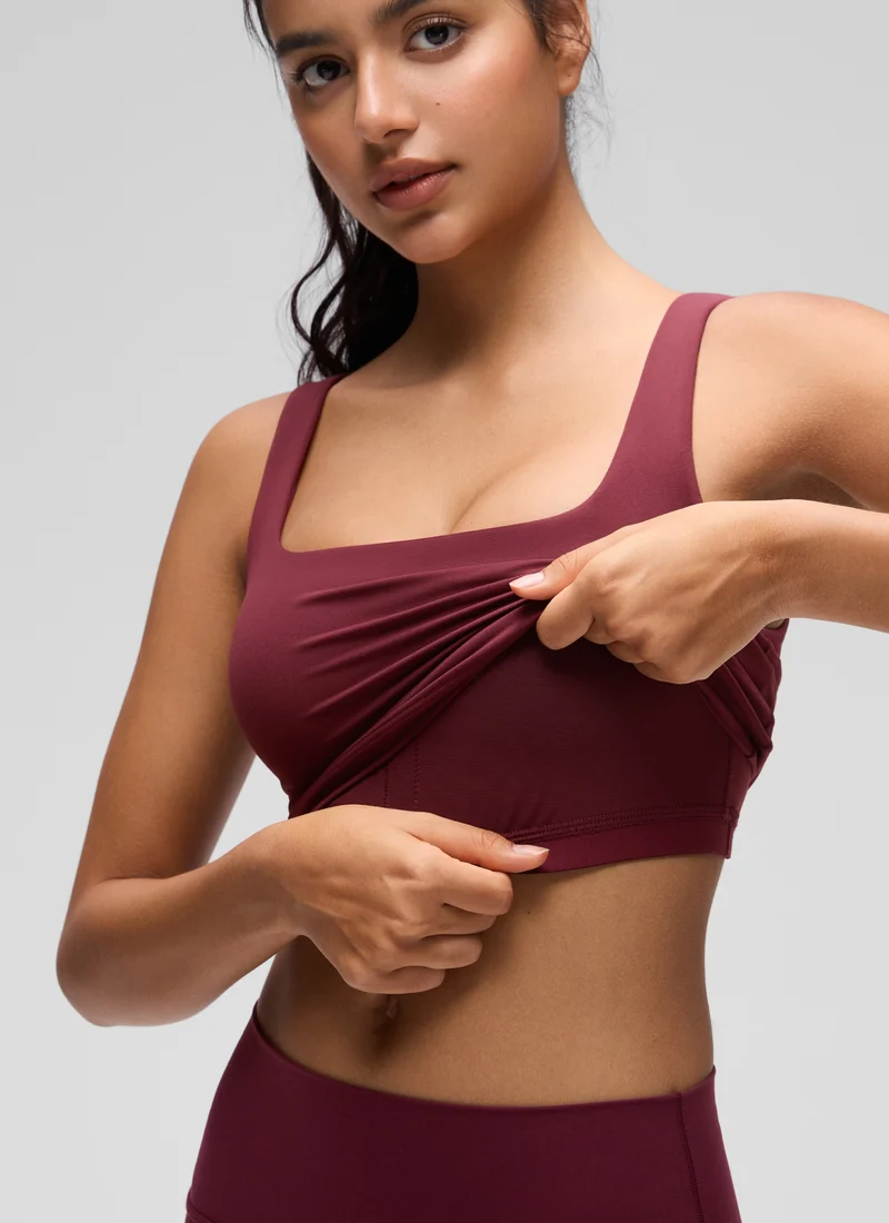 Butterluxe Square Neck Built in Bra Tank