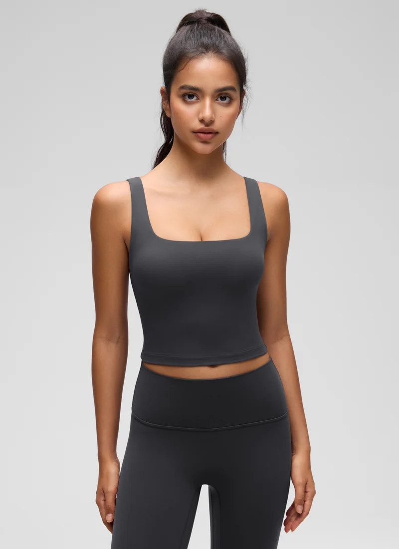 Butterluxe Square Neck Built in Bra Tank