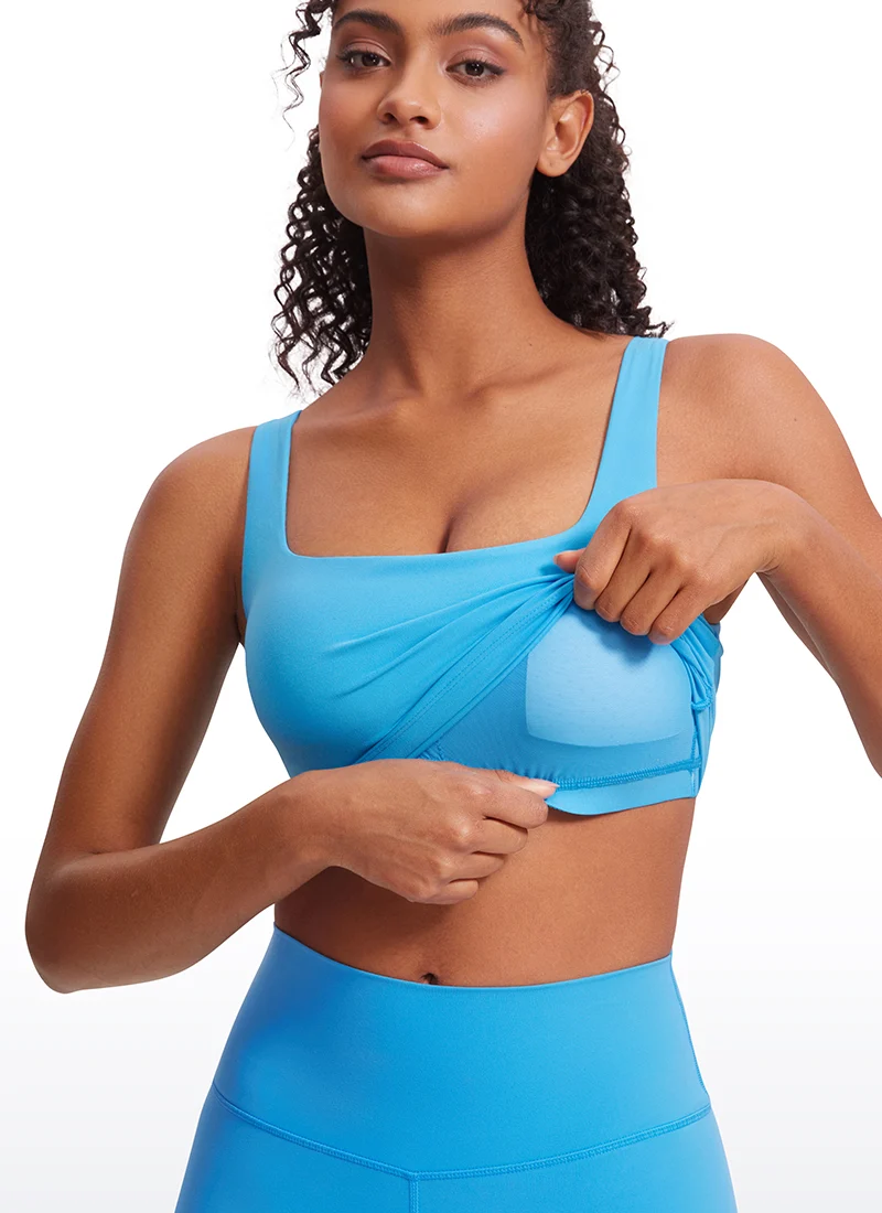 Butterluxe Square Neck Built in Bra Tank