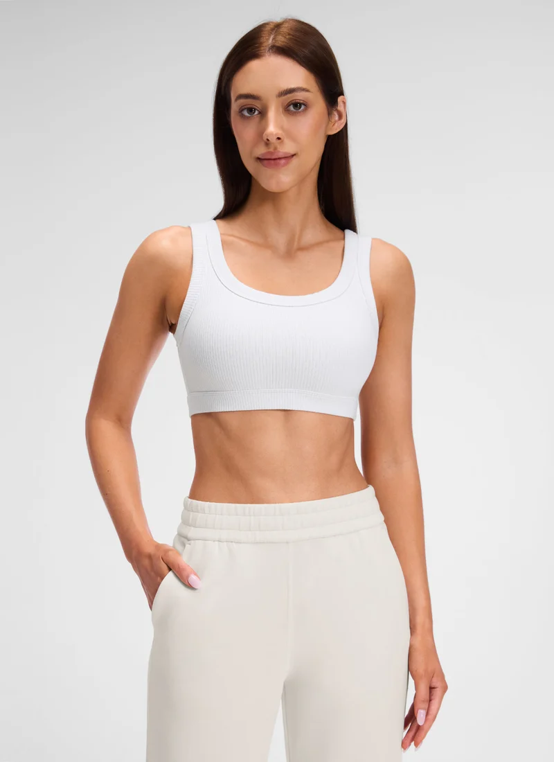 Ribbed U Back Sports Bra