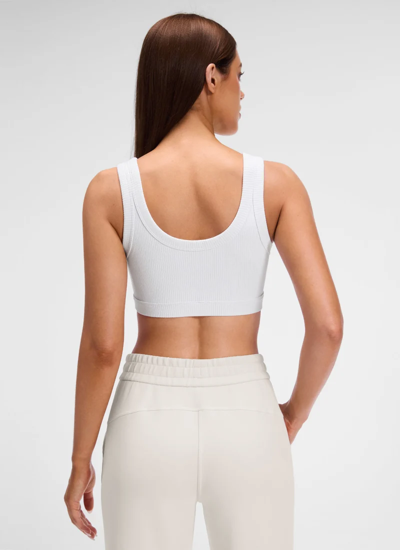 Ribbed U Back Sports Bra