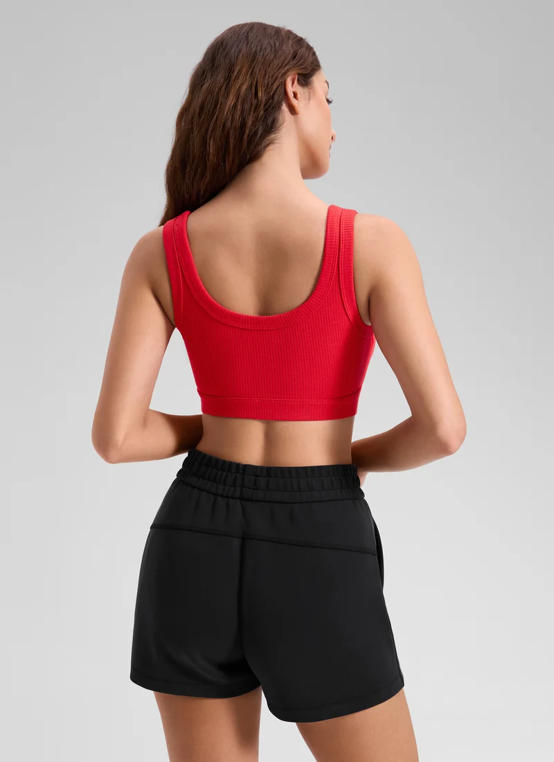 Ribbed U Back Sports Bra