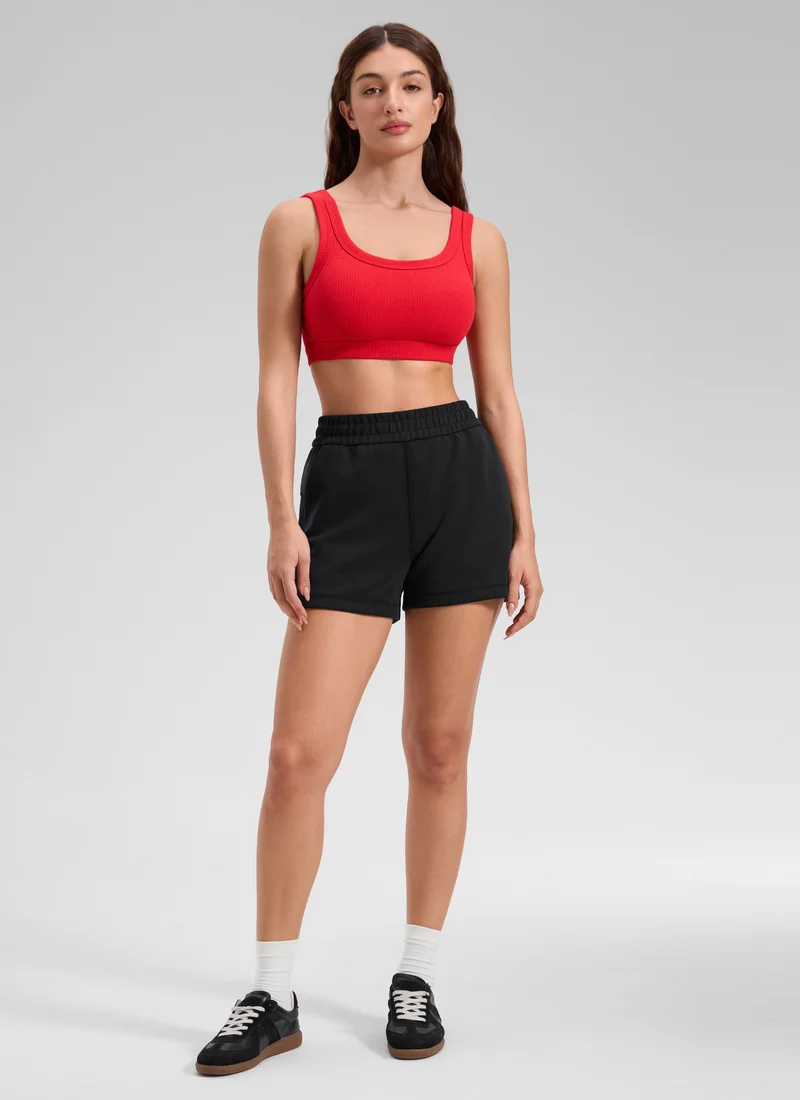 Ribbed U Back Sports Bra