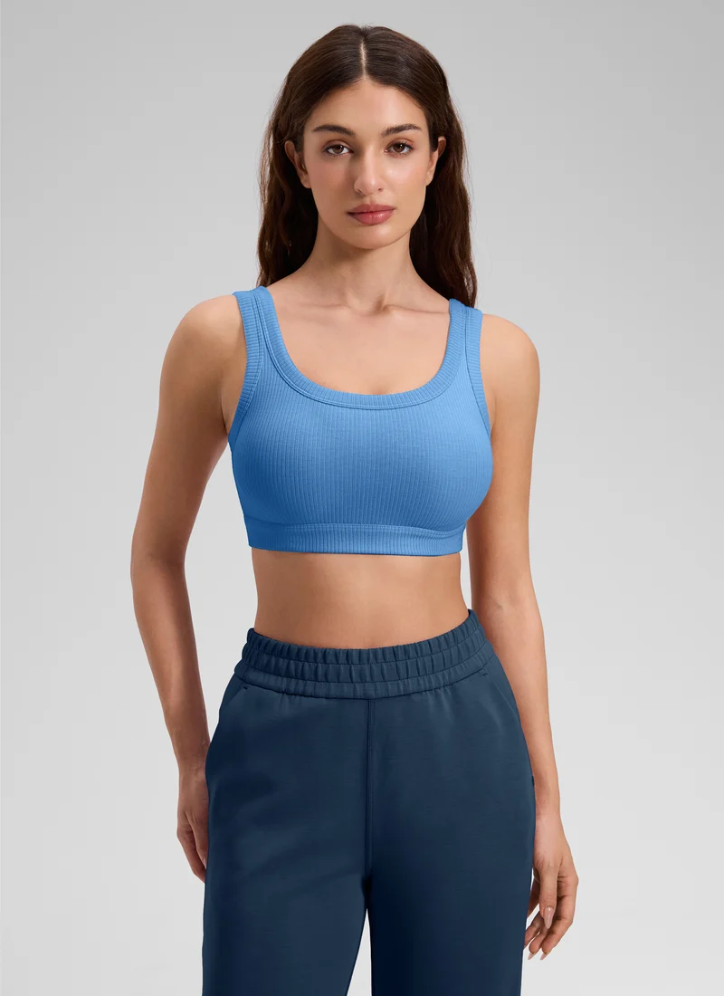 Ribbed U Back Sports Bra