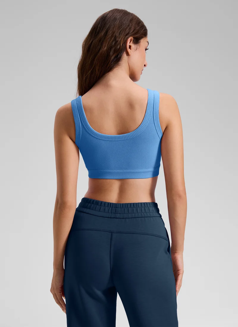 Ribbed U Back Sports Bra