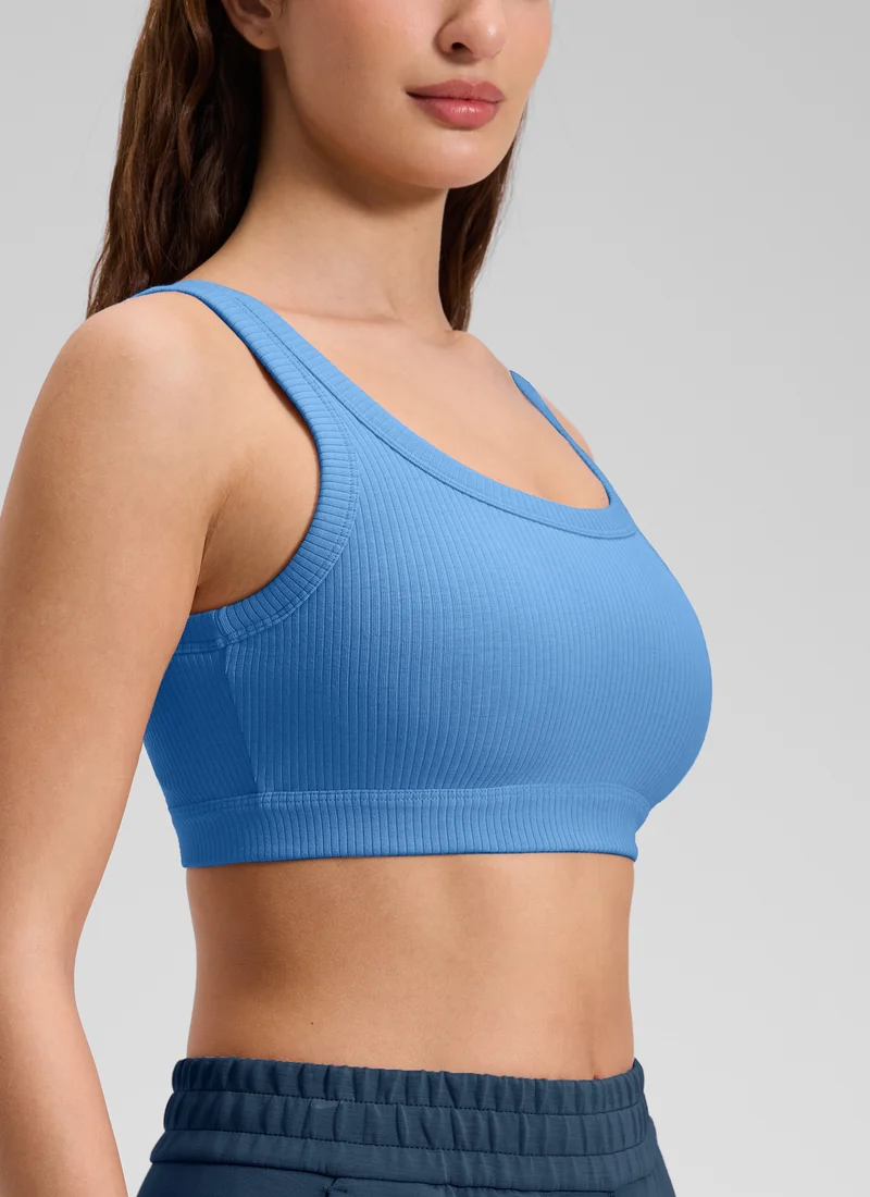 Ribbed U Back Sports Bra