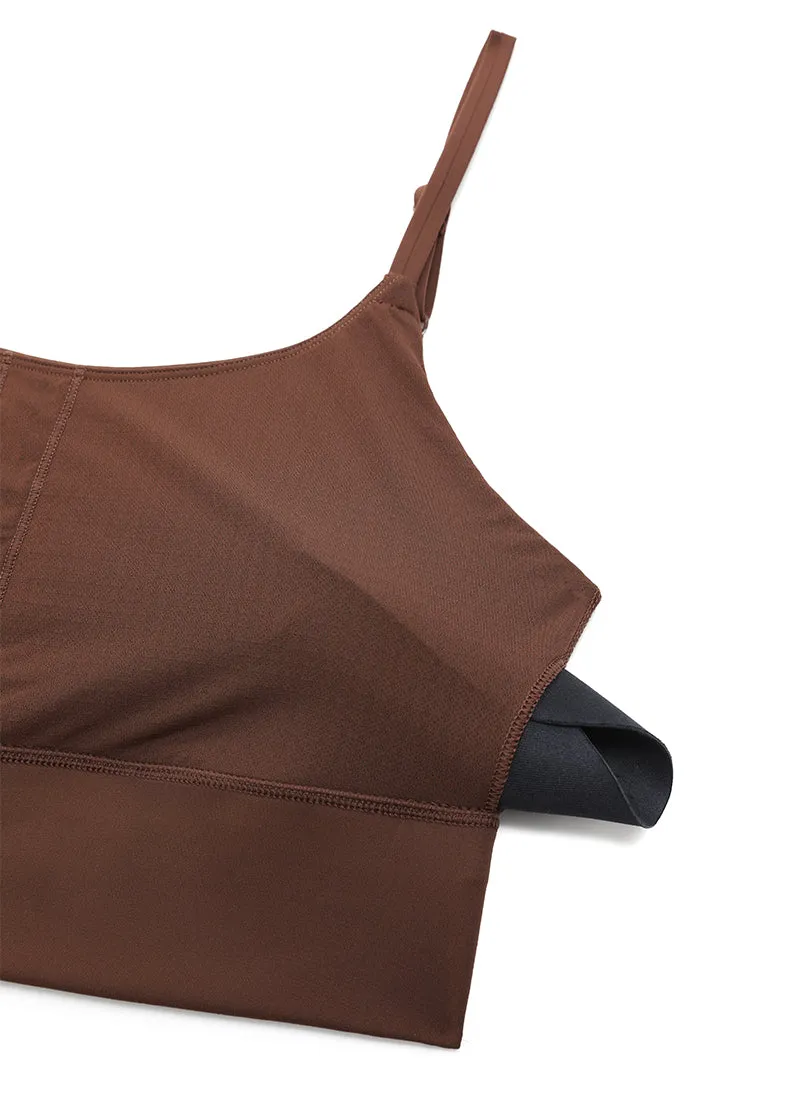 Brushed Nakedfeel Longline Adjustable Bra