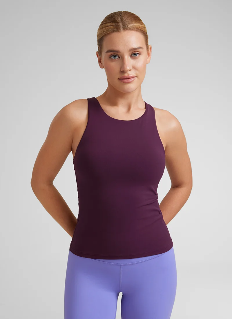 Butterluxe Built in Bra Scoop Neck Tank