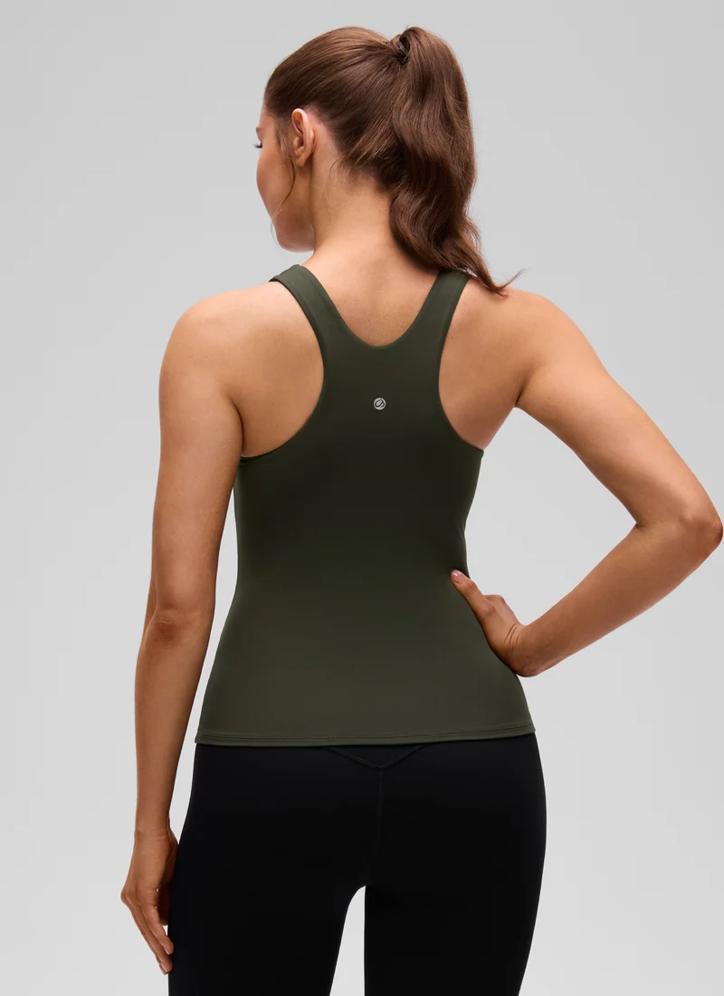 Butterluxe Built in Bra Scoop Neck Tank