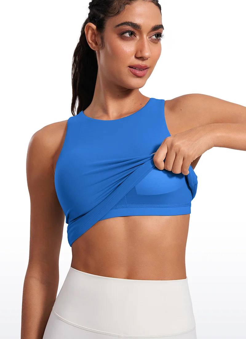 Butterluxe Built in Bra Scoop Neck Tank