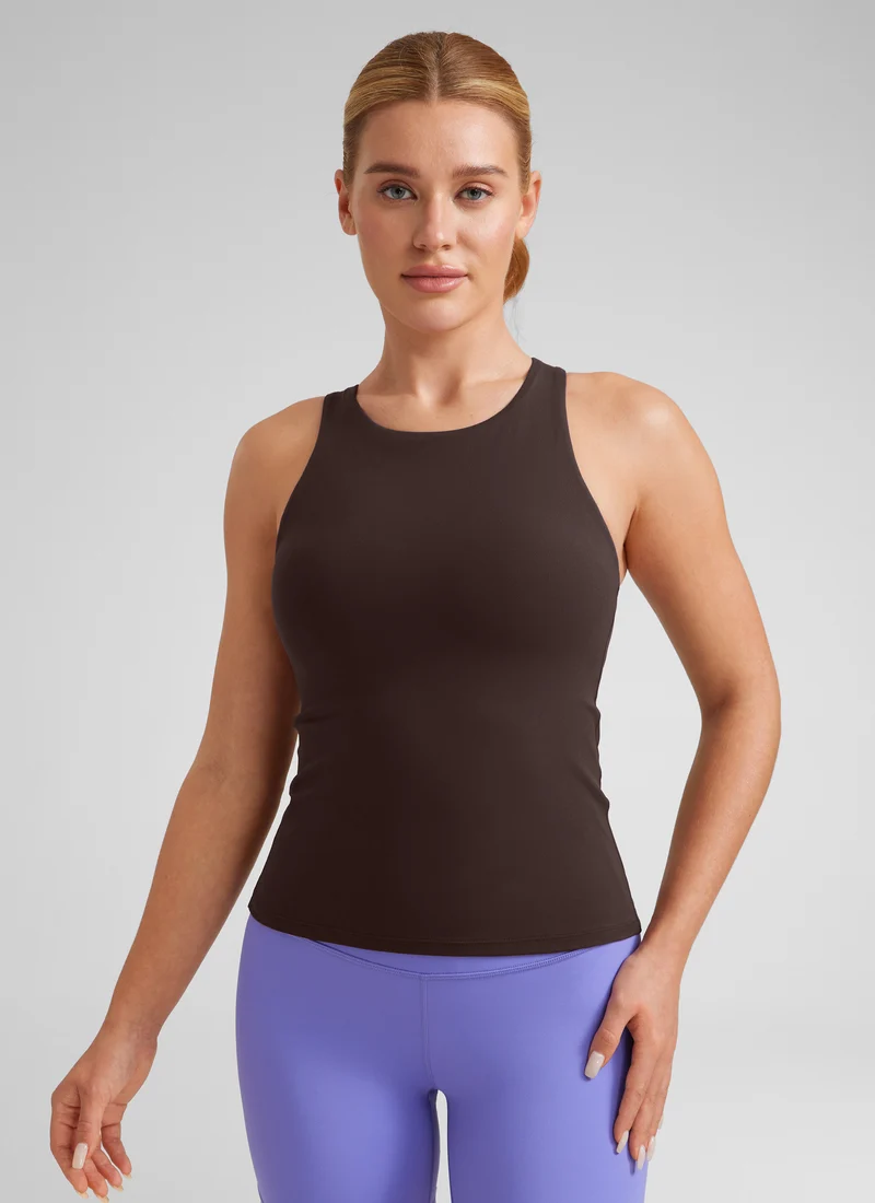 Butterluxe Built in Bra Scoop Neck Tank