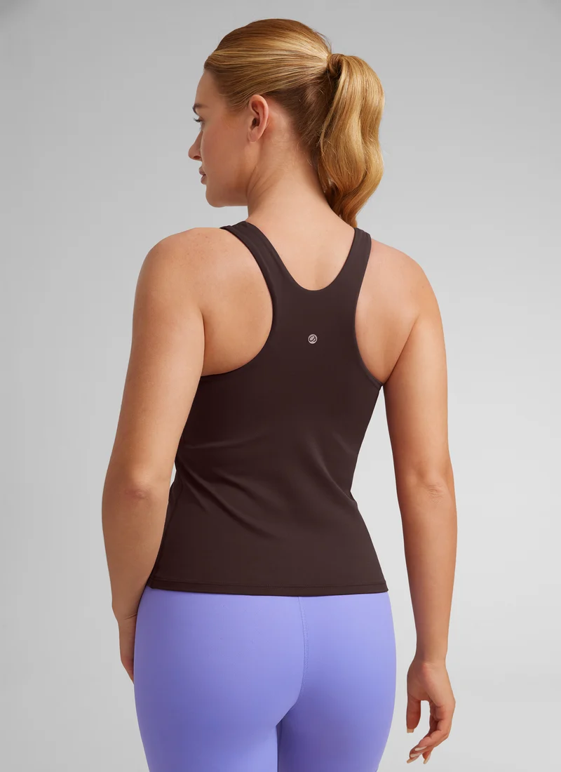 Butterluxe Built in Bra Scoop Neck Tank