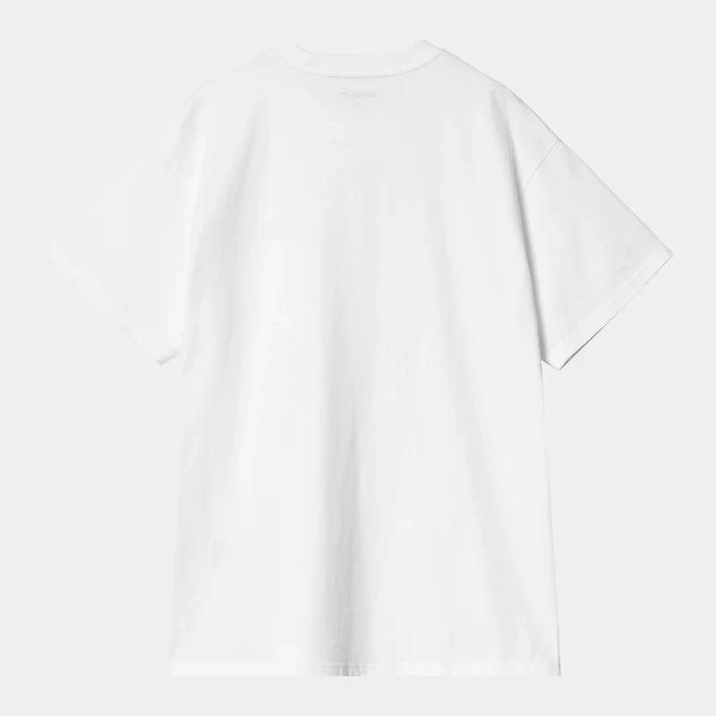 S/S Script Embroidery T-Shirt White