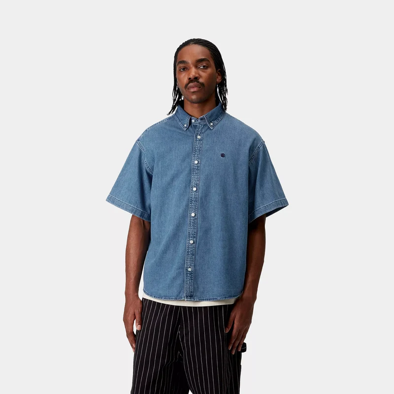 S/S Lucas Shirt Blue Stone