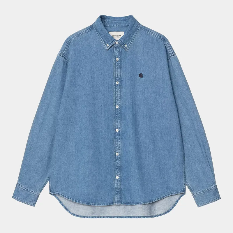 L/S Lucas Shirt Blue Stone
