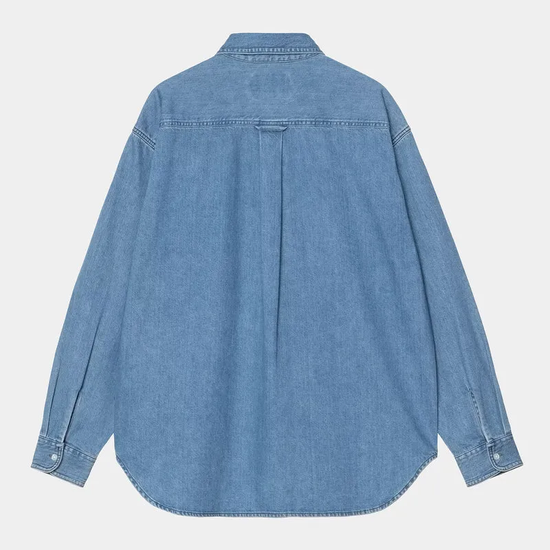 L/S Lucas Shirt Blue Stone