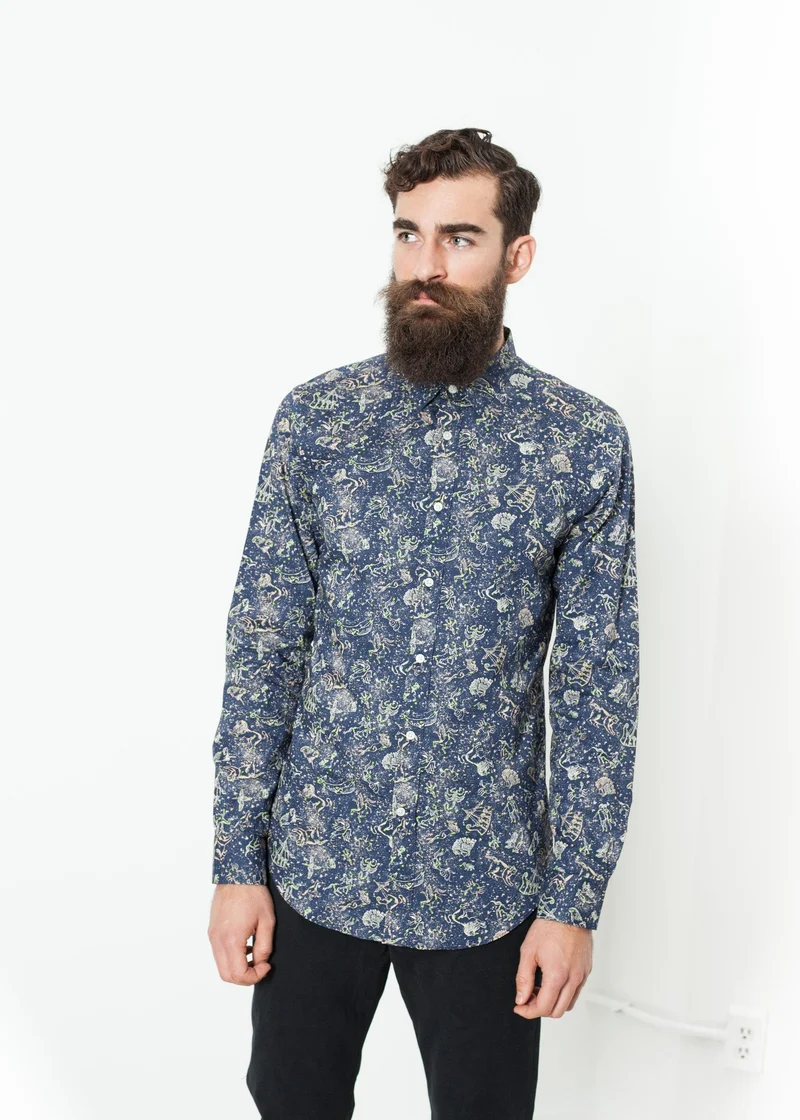 Camicia Slim Shirt in Celestial -UEB