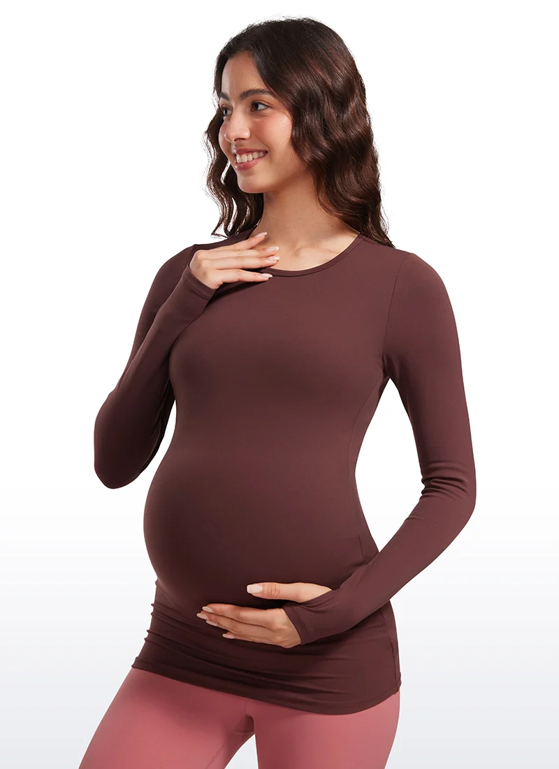 Butterluxe Maternity Crewneck Long Sleeve