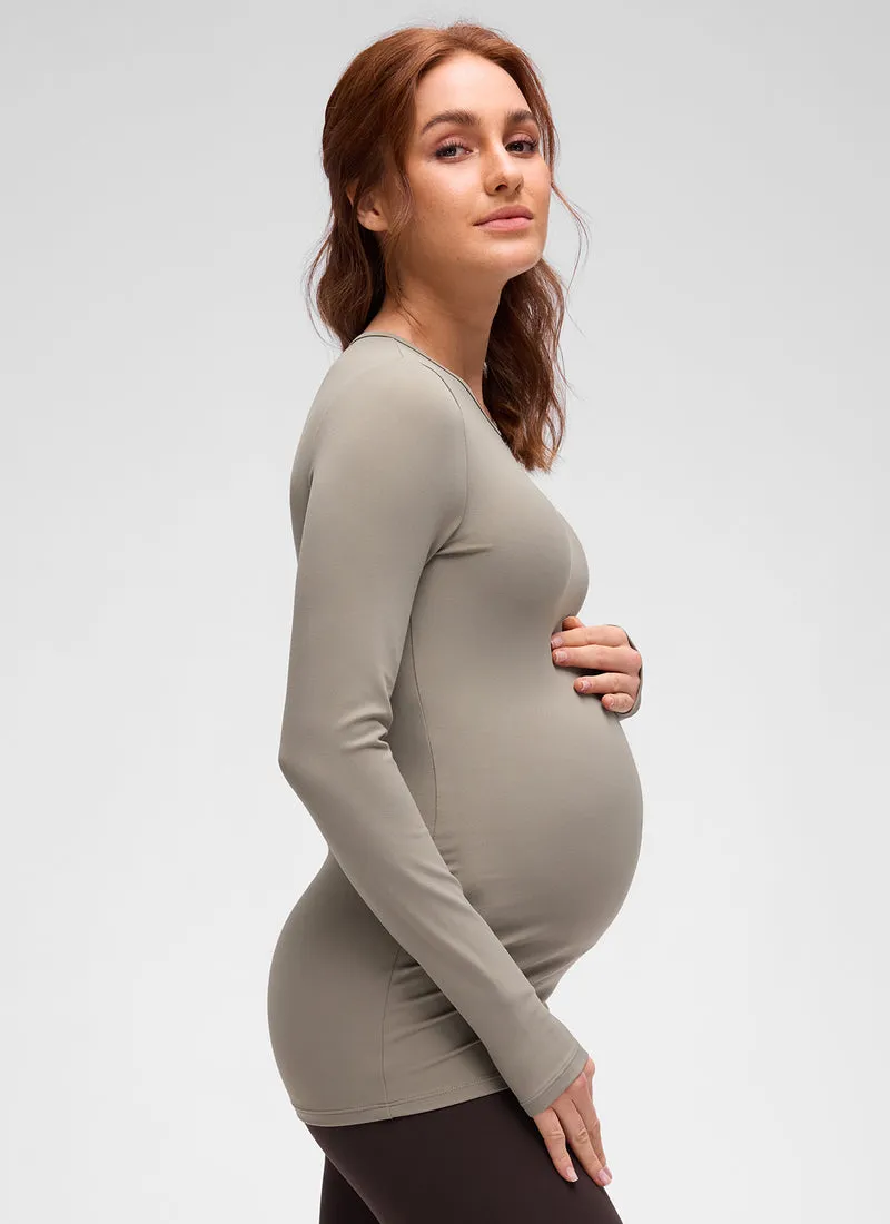Butterluxe Maternity Crewneck Long Sleeve