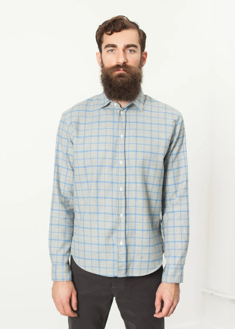 Paul Shirt in Grey Flannel -UEB