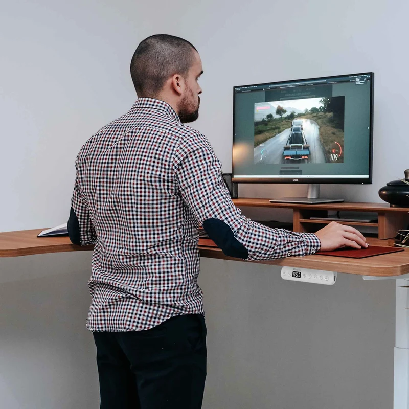 Piètement de bureau assis debout d’angle - CORNER L