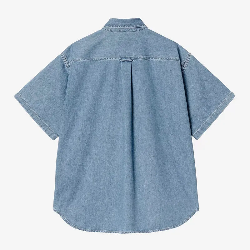 S/S Lucas Shirt Blue Bleached