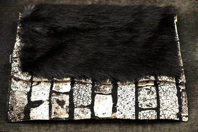 Couverture pour chat « Metis » Black Moon - Tissu Jean-Paul Gaultier