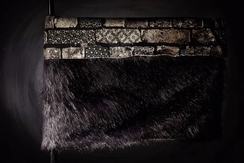 Couverture pour chat « Metis » Black Moon - Tissu Jean-Paul Gaultier