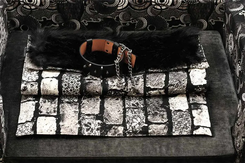 Couverture pour chat « Metis » Black Moon - Tissu Jean-Paul Gaultier