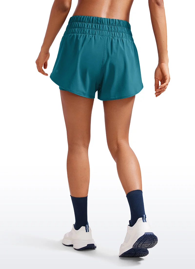 Feathery-Fit Soft 2 in 1 High Rise Shorts 3''