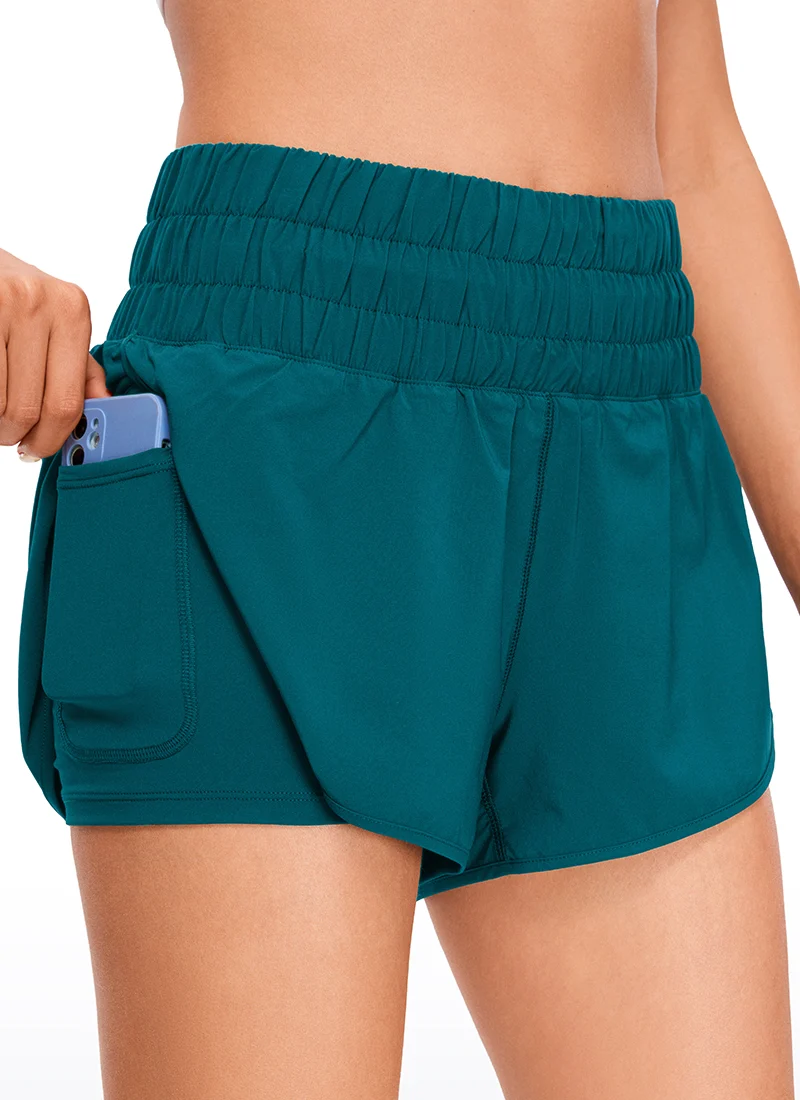 Feathery-Fit Soft 2 in 1 High Rise Shorts 3''