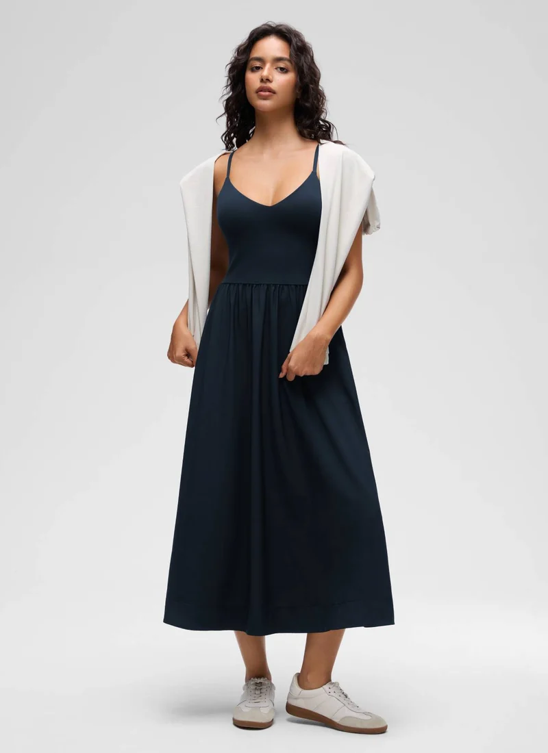 V Neck Flowy Tank Maxi Dress