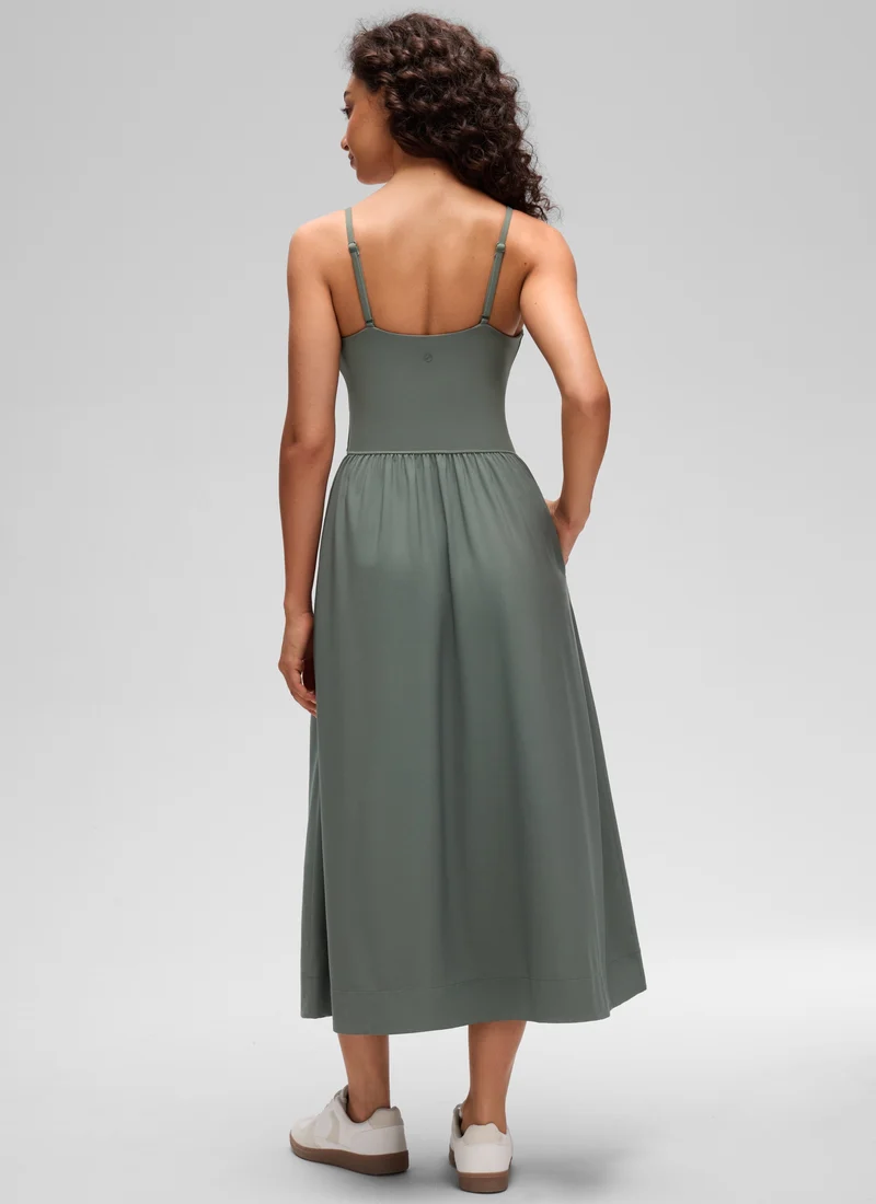 V Neck Flowy Tank Maxi Dress