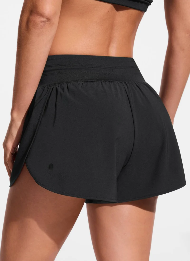 Feathery-Fit Soft Split Dolphin Board Shorts 2.5''