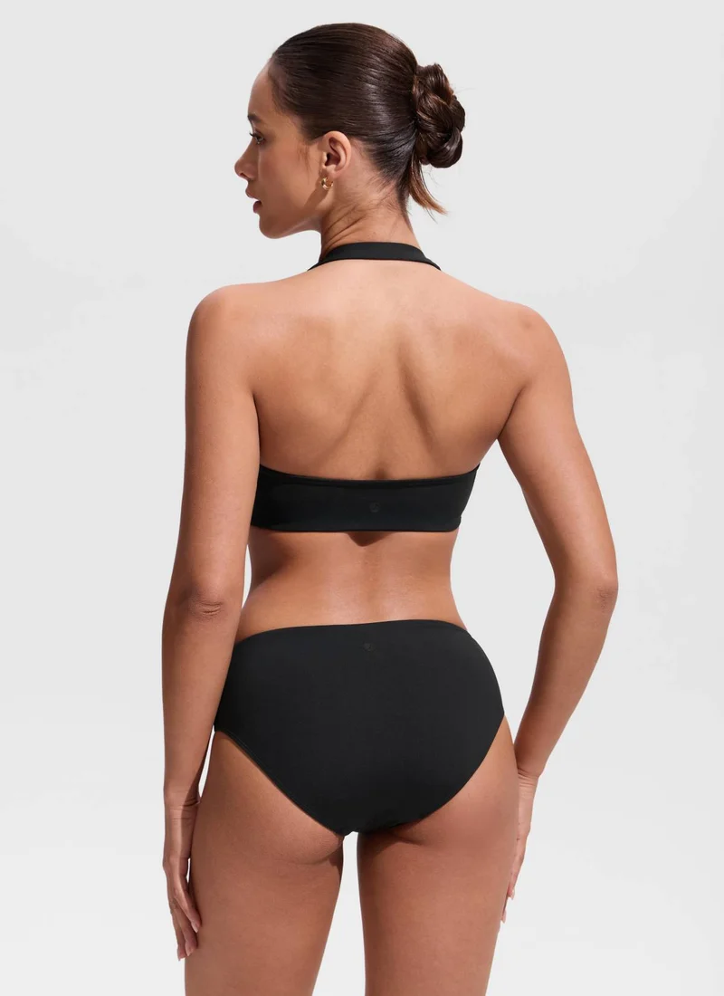 Ruched Front Halter Bikini Top