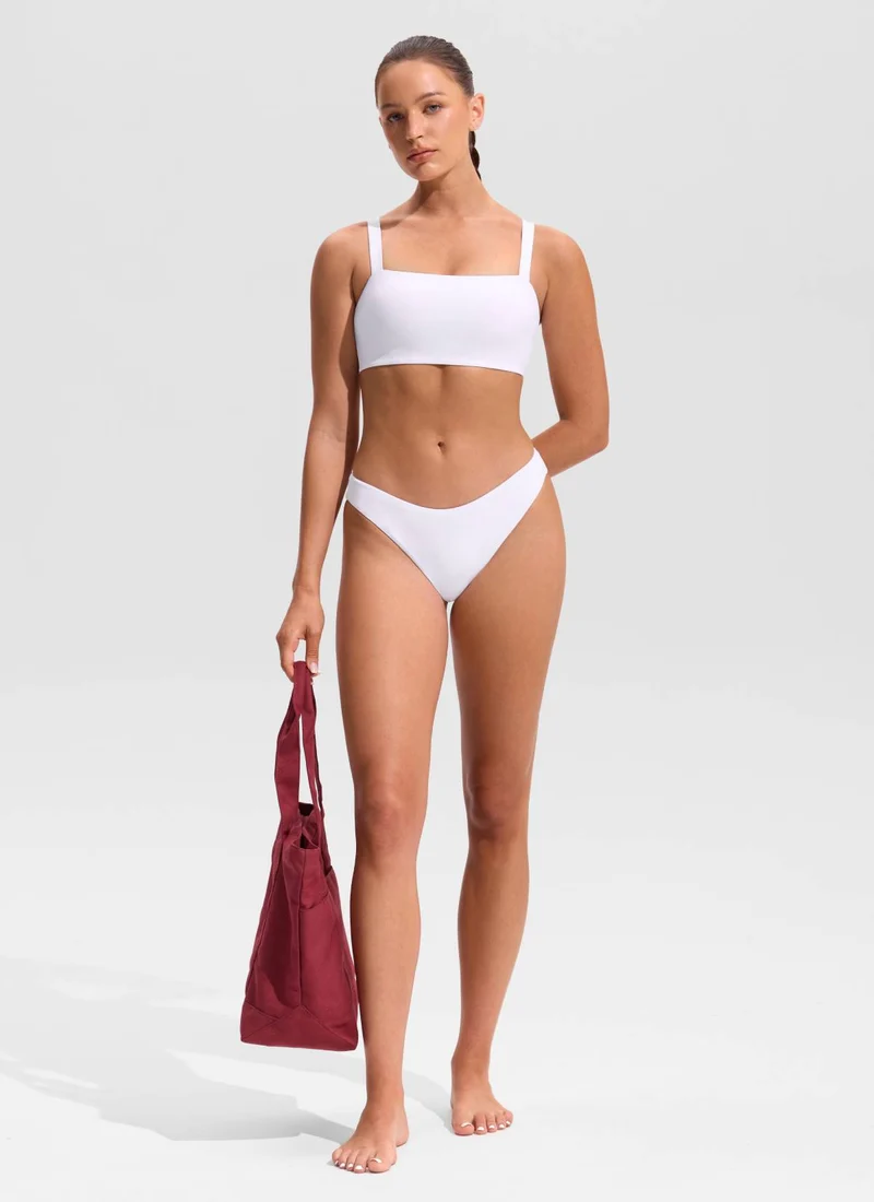 Square Neck Wide Flat Straps Bikini Top