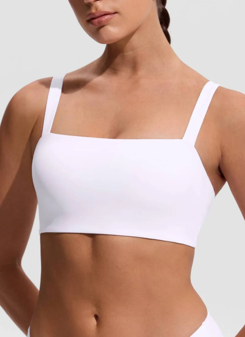 Square Neck Wide Flat Straps Bikini Top