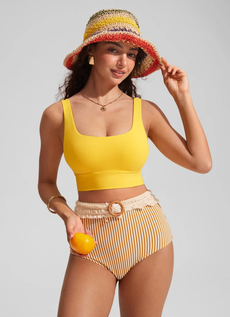 Supportive Modest Wide Straps Bikini Top